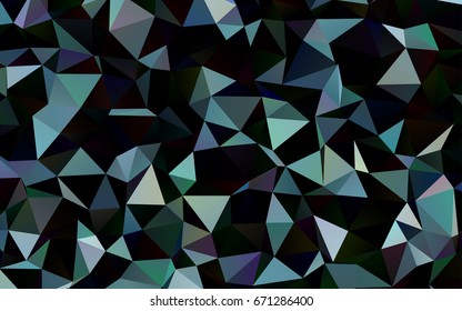 Dark BLUE vector shining triangular background. A completely new color illustration in a vague style. A completely new design for your business.