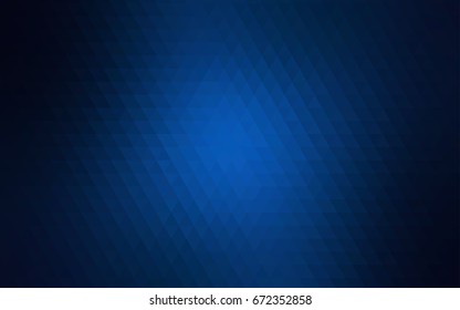 Dark BLUE vector shining triangular background. A completely new color illustration in a vague style. The polygonal design can be used for your web site.