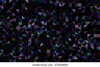 Dark BLUE vector shining triangular background. Glitter abstract illustration with an elegant design. Triangular pattern for your business design.