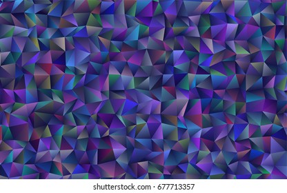Dark BLUE vector shining triangular background. Creative geometric illustration in Origami style with gradient. Brand-new style for your business design.