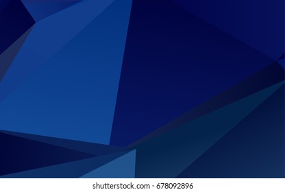 Dark BLUE vector shining triangular pattern. A completely new color illustration in a vague style. Triangular pattern for your business design.
