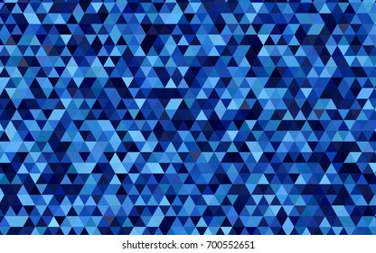 Dark BLUE vector shining triangular background. Brand-new colored illustration in blurry style with gradient. The completely new template can be used for your brand book.