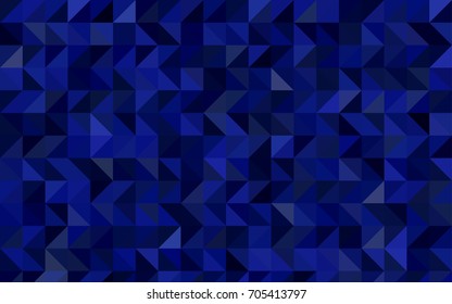 Dark BLUE vector shining triangular background. Creative geometric illustration in Origami style with gradient. A completely new design for your business.