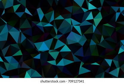 Dark BLUE vector shining triangular template. A sample with polygonal shapes. The best triangular design for your business.