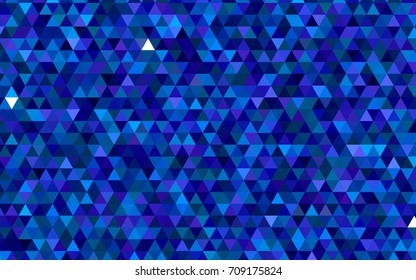 Dark BLUE vector shining triangular template. Geometric illustration in Origami style with gradient.  The completely new template can be used for your brand book.
