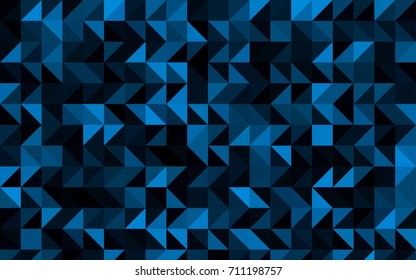 Dark BLUE vector shining triangular background. A vague abstract illustration with gradient. Brand-new style for your business design.