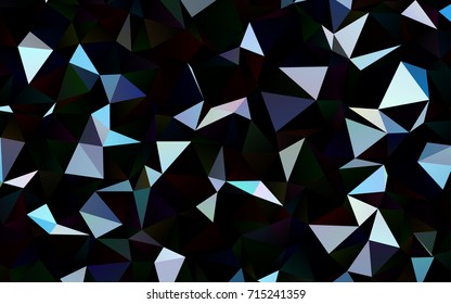 Dark BLUE vector shining triangular pattern. Glitter abstract illustration with an elegant design. The polygonal design can be used for your web site.