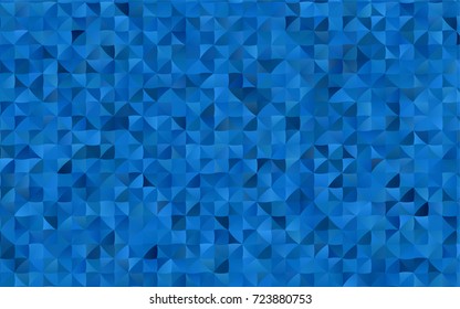 Dark BLUE vector shining triangular background. An elegant bright illustration with gradient. A new texture for your design.