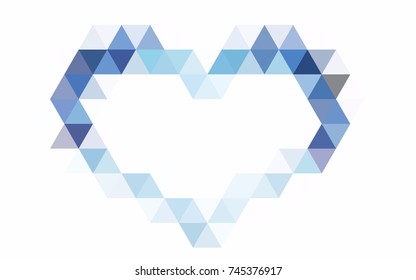 Dark BLUE vector shining triangular template. An elegant bright illustration with gradient. The best triangular design for your business.