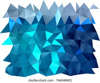Dark BLUE vector shining triangular pattern. A vague abstract illustration with gradient. The best triangular design for your business.