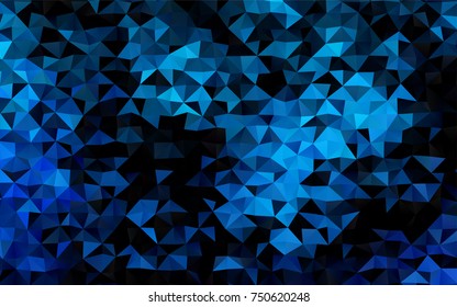 Dark BLUE vector shining triangular template. Shining colored illustration in a brand-new style. Brand-new style for your business design.