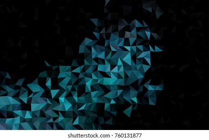 Dark BLUE vector shining triangular background. An elegant bright illustration with gradient. The textured pattern can be used for background.