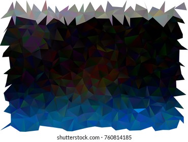 Dark BLUE vector shining triangular background. Shining colored illustration in a brand-new style. The completely new template can be used for your brand book.