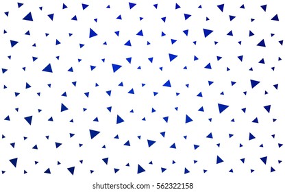 DARK BLUE vector of small triangles on white background. Illustration of abstract texture of triangles. Pattern design for banner, poster, cover.