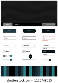 Dark BLUE vector style guide with bent lines. Elegant bright illustration with gradient  in memphis style. Beautiful layout for websites, landing pages.