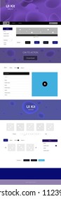 Dark BLUE vector style guide with bent lines. Colorful illustration in abstract memphis style with gradient. Modern template for your landing page.