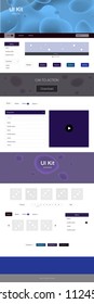 Dark BLUE vector style guide with bent lines. Shining curly illustration in marble style with gradient. This sample is for your website.