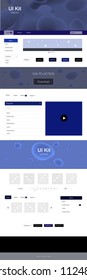 Dark BLUE vector style guide with bent lines. Glitter abstract illustration with blurred bubble shapes.. Modern template for your landing page.
