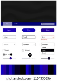 Dark BLUE vector style guide with bent lines. Modern gradient abstract illustration with bandy lines. This sample is for your website.