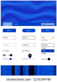 Dark BLUE vector style guide with bent lines. Colorful abstract illustration with gradient lines. This sample is for your website.