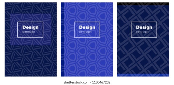 Dark BLUE vector style guide for notepads. Beautiful colorful sample in abstract style. Design for cover of books, notepads.