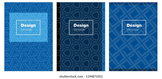 Dark BLUE vector style guide for notepads. Booklet with textbox on colorful abstract background. Design for cover of books, notepads.