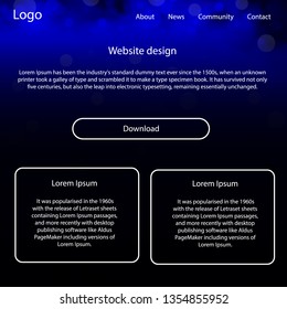 Dark BLUE vector style guide with sky stars. Colorful Style guide with stars on abstract background. Modern template for your landing page.