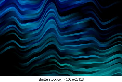 Dark BLUE vector template with abstract lines. Colorful abstract illustration with gradient lines. Marble design for your web site.