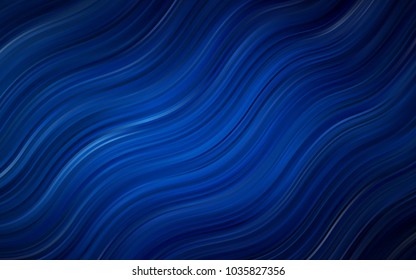 Dark BLUE vector template with abstract circles. Geometric illustration in marble style with gradient.  Marble style for your business design.