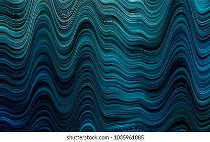 Dark BLUE vector template with abstract lines. A sample with blurred bubble shapes. Pattern for your business design.