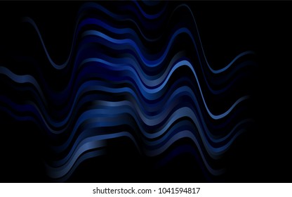 Dark BLUE vector template with abstract lines. An elegant bright illustration with gradient. Pattern for your business design.