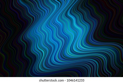 Dark BLUE vector template with abstract circles. Colorful abstract illustration with gradient lines. Pattern for your business design.