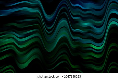 Dark BLUE vector template with abstract lines. A sample with blurred bubble shapes. Marble style for your business design.