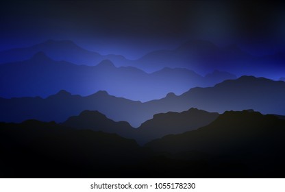 Dark BLUE vector template with abstract circles. Creative illustration in halftone mountain style with gradient. The best blurred design for your business.