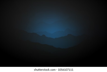 Dark BLUE vector template with abstract circles. Creative illustration in halftone mountain style with gradient. New composition for your brand book.