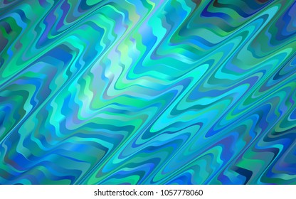 Dark BLUE vector template with abstract lines. A completely new color illustration in marble style. Marble design for your web site.