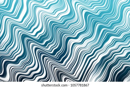 Dark BLUE vector template with abstract lines. Colorful illustration in abstract marble style with gradient. Pattern for your business design.