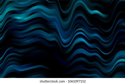 Dark BLUE vector template with abstract lines. A sample with blurred bubble shapes. Textured wave pattern for backgrounds.