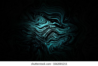Dark BLUE vector template with abstract circles. Blurred geometric sample with gradient bubbles.  Marble design for your web site.