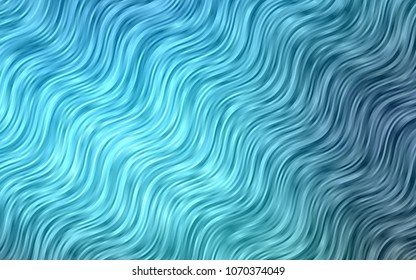 Dark BLUE vector template with abstract lines. Glitter abstract illustration with wry lines. The elegant pattern for brand book.
