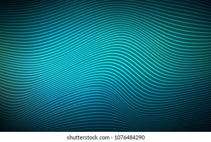 Dark BLUE vector template with abstract ribbons. Brand-new colored illustration in blurry style with gradient. A new texture for your  ad, booklets, leaflets.