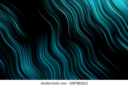 Dark BLUE vector template with abstract lines. A completely new color illustration in marble style. A completely new marble design for your business.