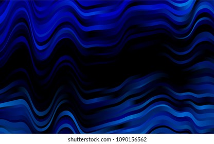 Dark BLUE vector template with abstract lines. Creative geometric illustration in marble style with gradient. The best blurred design for your business.