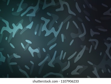 Dark BLUE vector template with abstract lines. Shining crooked illustration in marble style. A new texture for your  ad, booklets, leaflets.