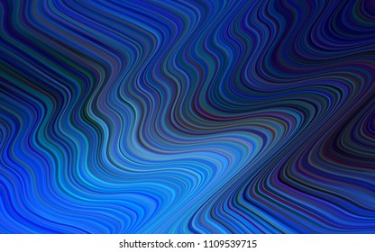 Dark BLUE vector template with abstract circles. Brand-new colored illustration in memphis style with gradient. Memphis style for your business design.