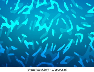 Dark BLUE vector template with abstract lines. Colorful illustration in abstract marble style with gradient. The elegant pattern for brand book.