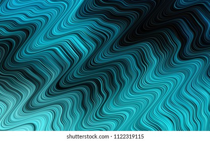 Dark BLUE vector template with abstract lines. Shining illustration, which consist of blurred lines, circles. A completely new template for your business design.