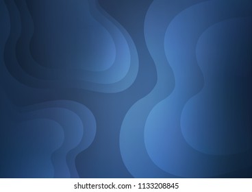 Dark BLUE vector template with abstract lines. A completely new color illustration in marble style. A new texture for your  ad, booklets, leaflets.