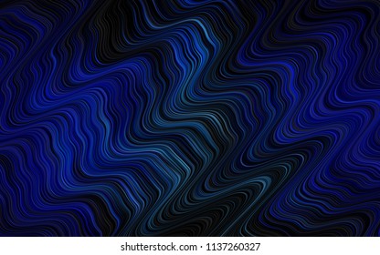 Dark BLUE vector template with abstract lines. An elegant bright illustration with gradient. Marble style for your business design.