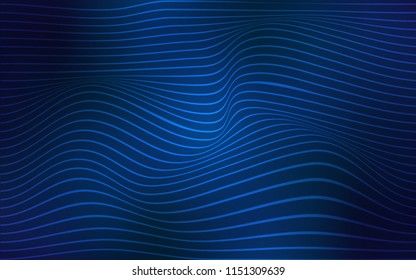 Dark BLUE vector template with abstract lines. A completely new color illustration in a vague style. The polygonal design for your web site.